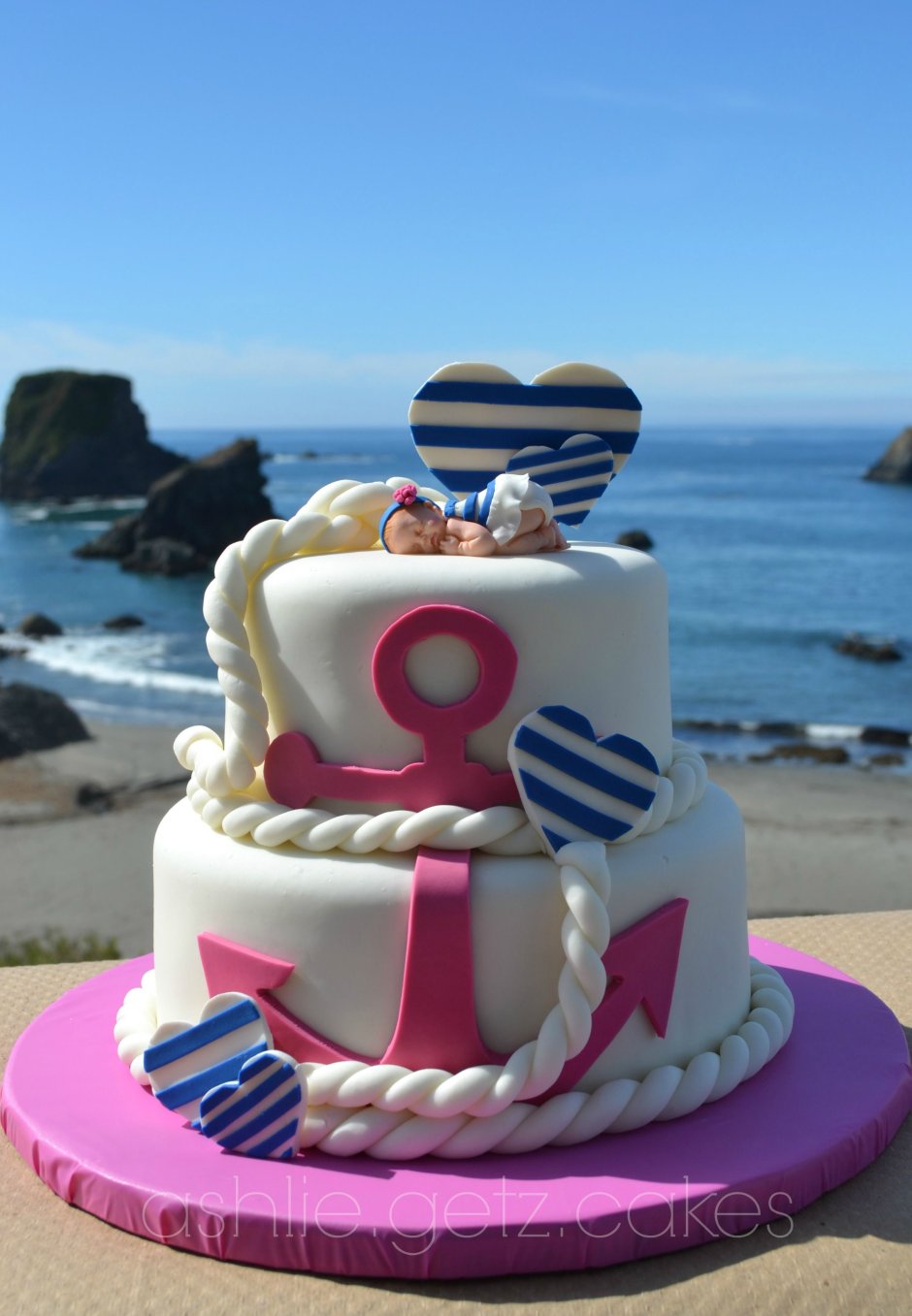 Торт морская тематика для девочки