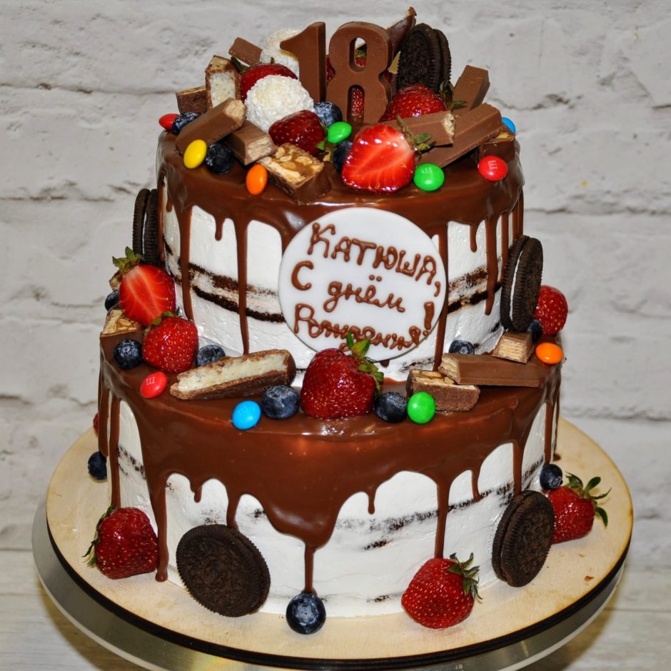 Торт необычный на день рождения двухэтажный