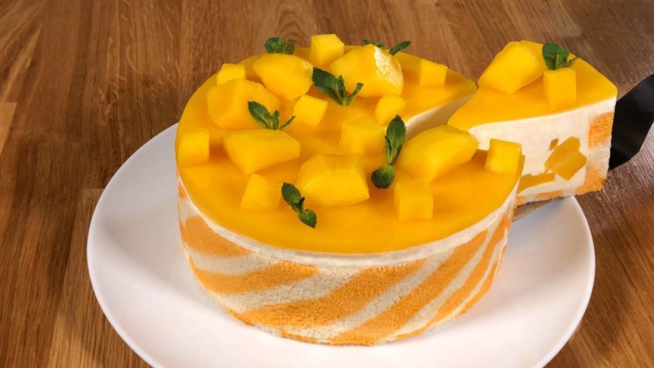 Mango Cake Top view