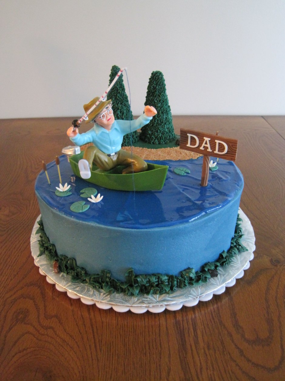 Торт для рыбака 25 лет
