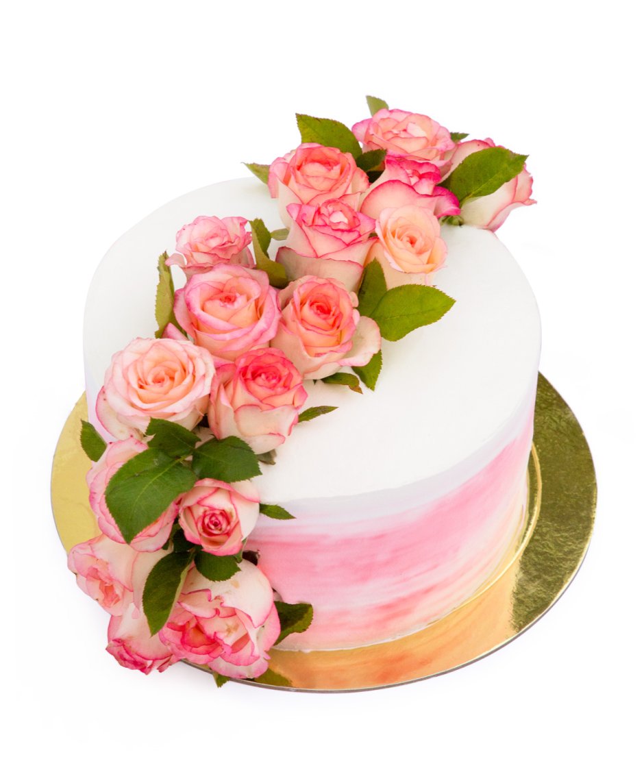 Торт для девочки с розами