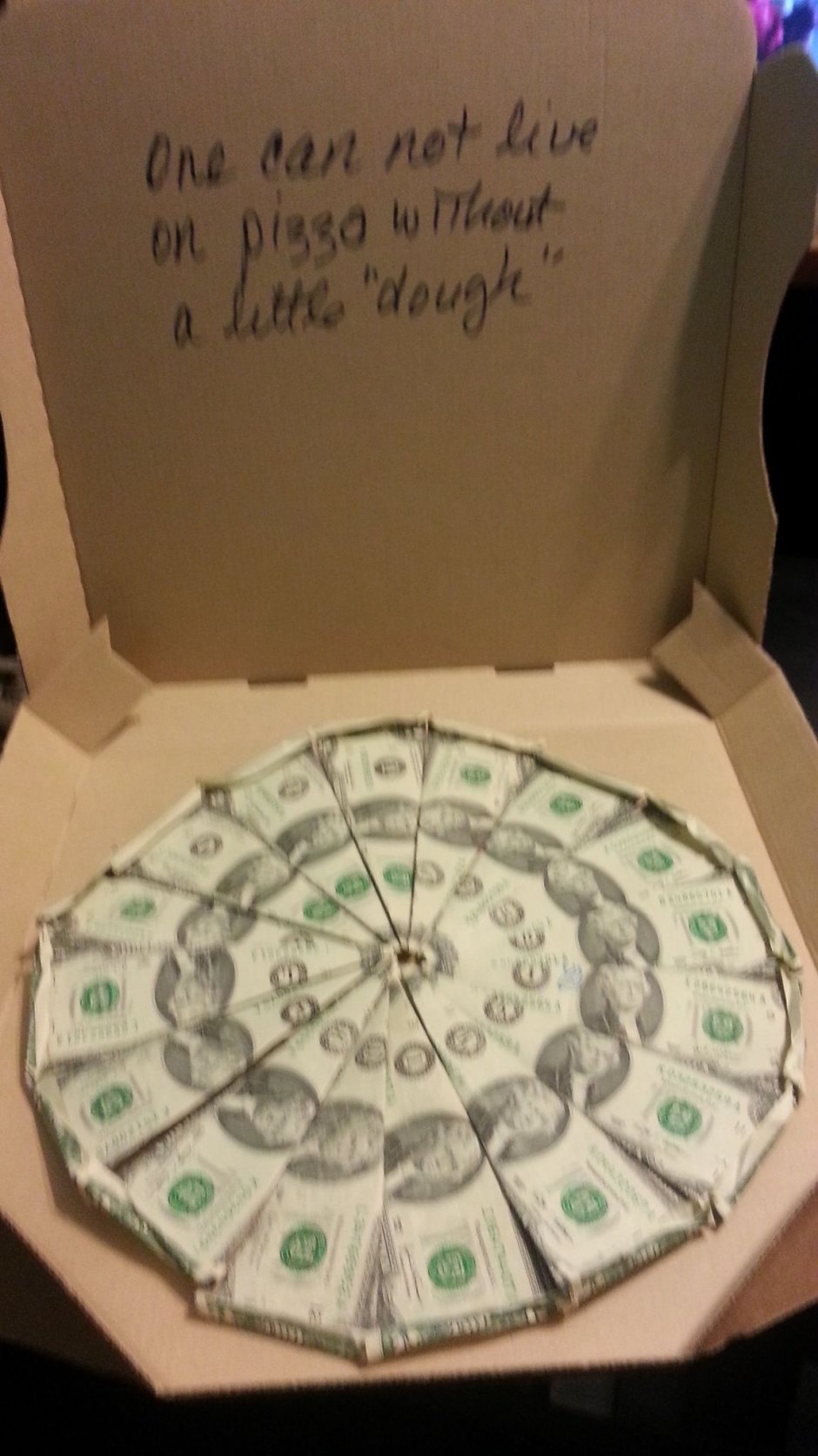 Пицца из денег подарок