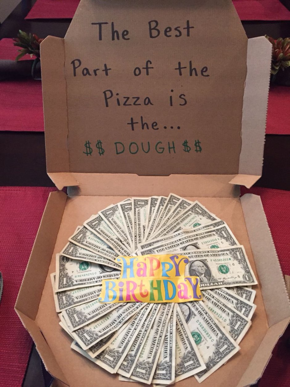 Пицца из денег подарок на день рождения