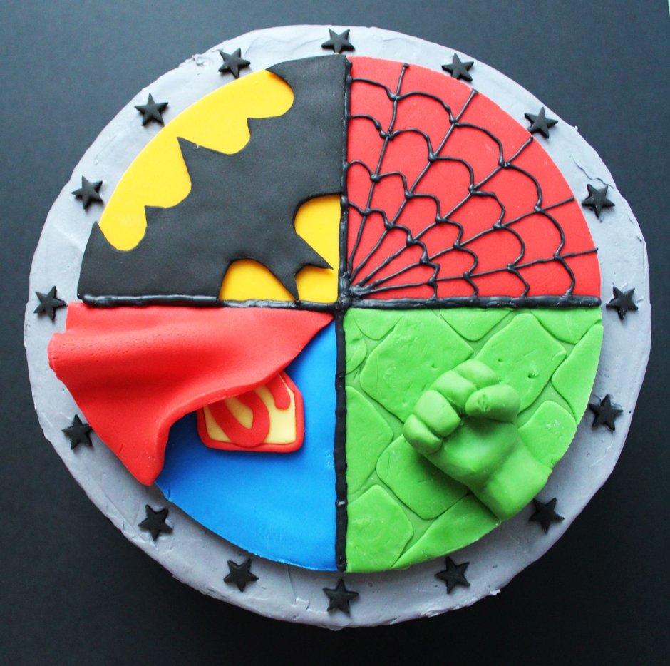Торт в стиле супергероев