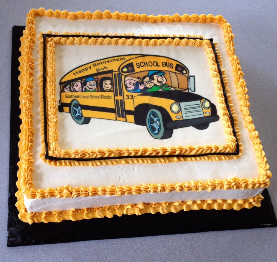 Торт автобус кремовый