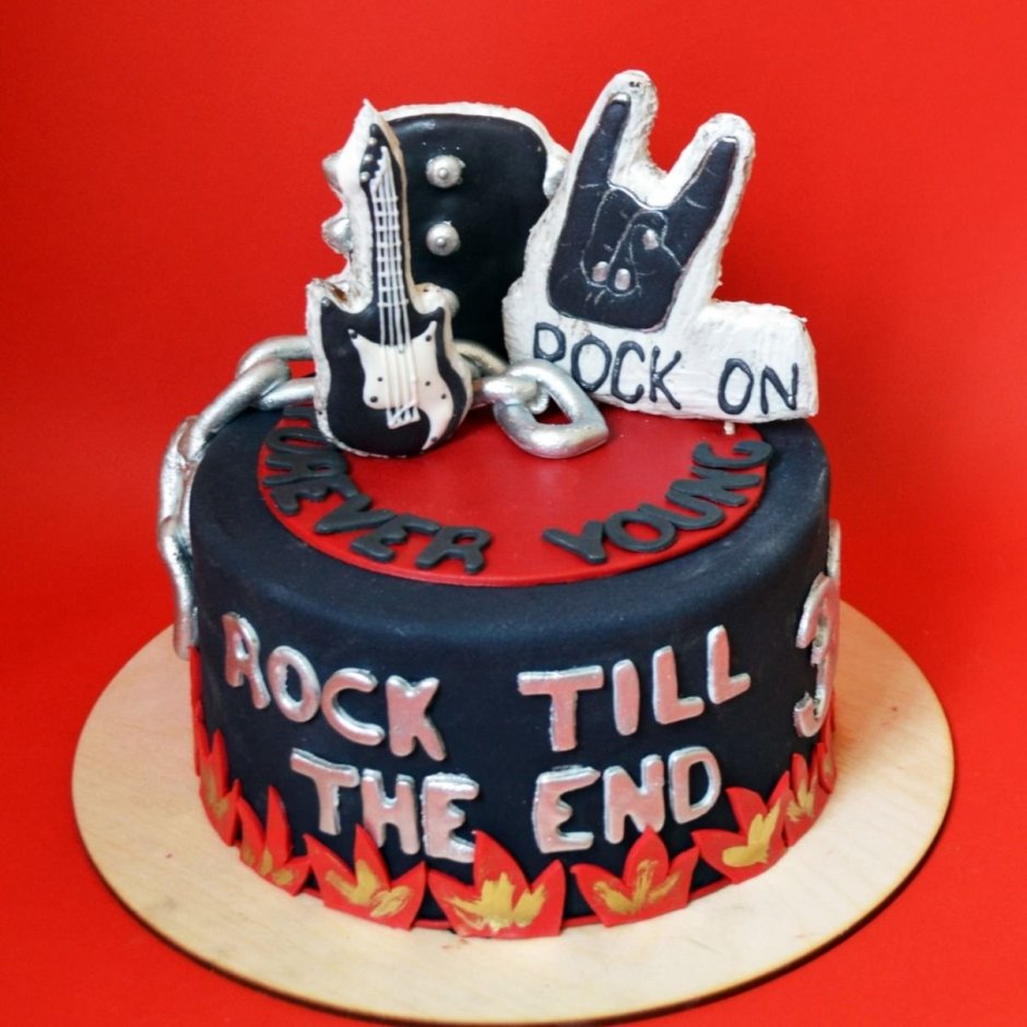 Торт в стиле рок-н-ролл