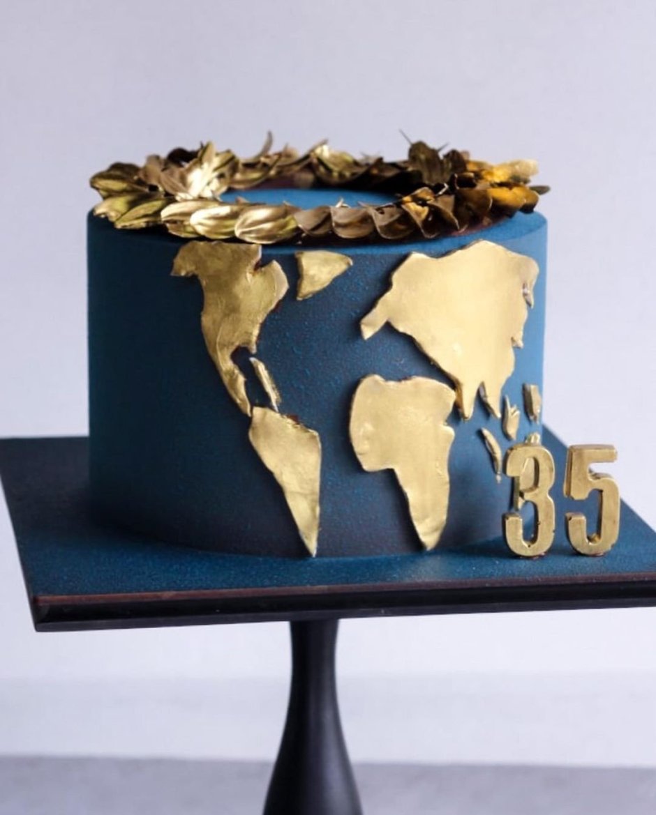 Торт карта мира