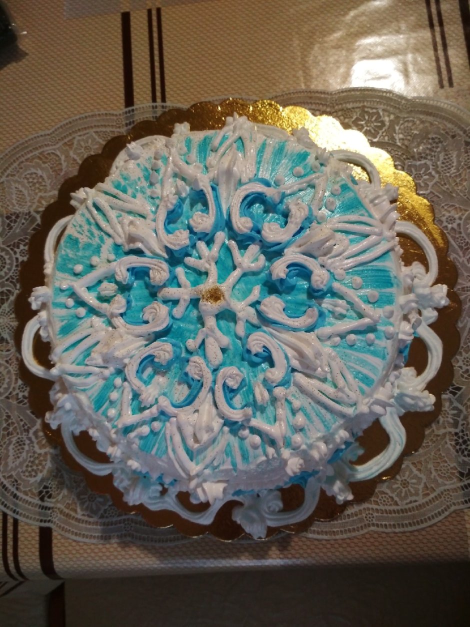 Торт снежинка со сгущенкой