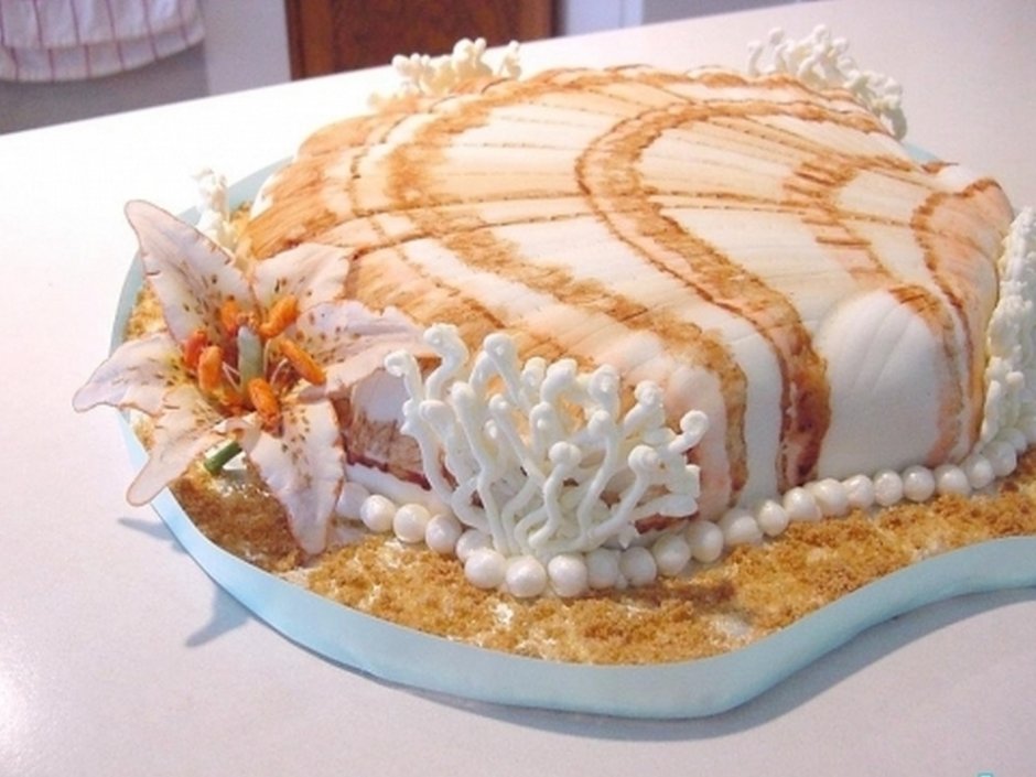 Торт с ракушками