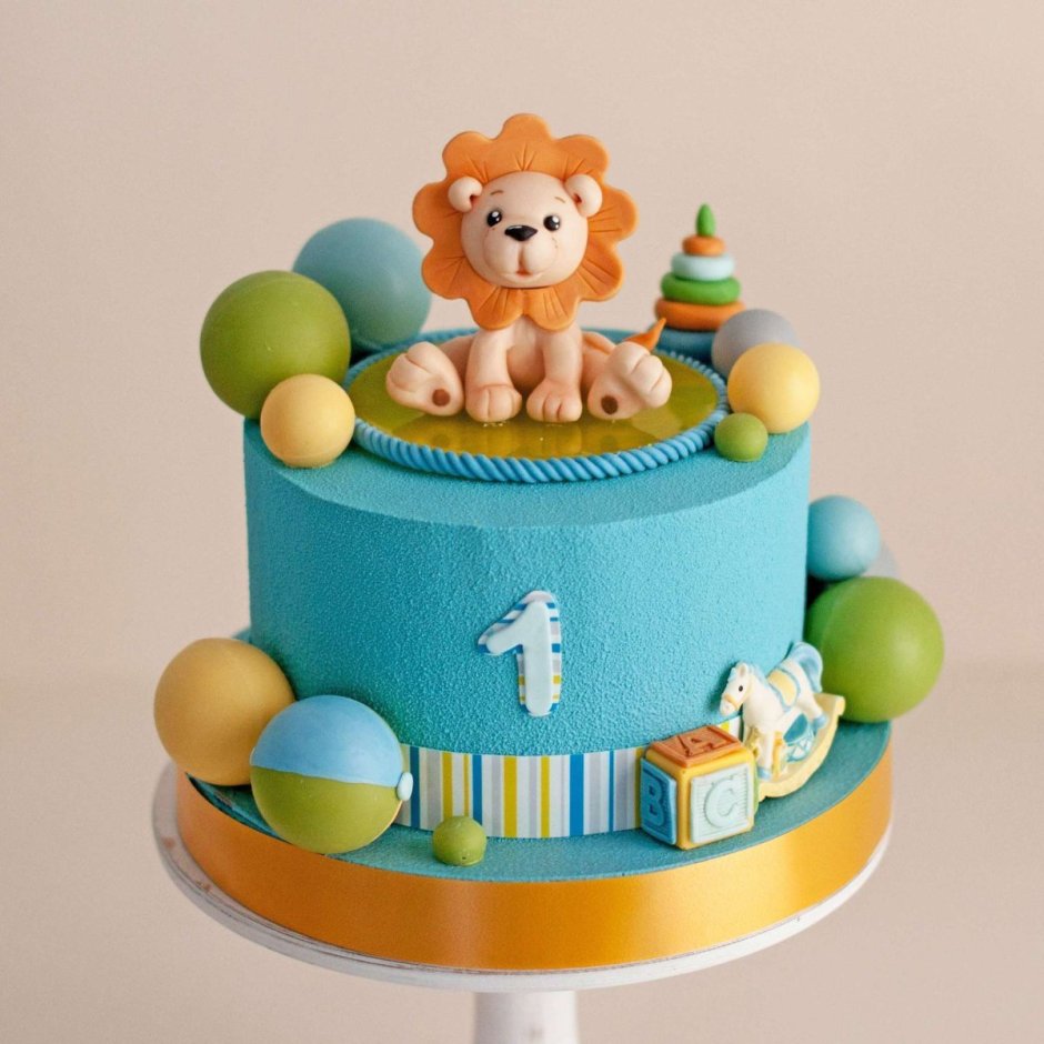 Детский тортик со львенком