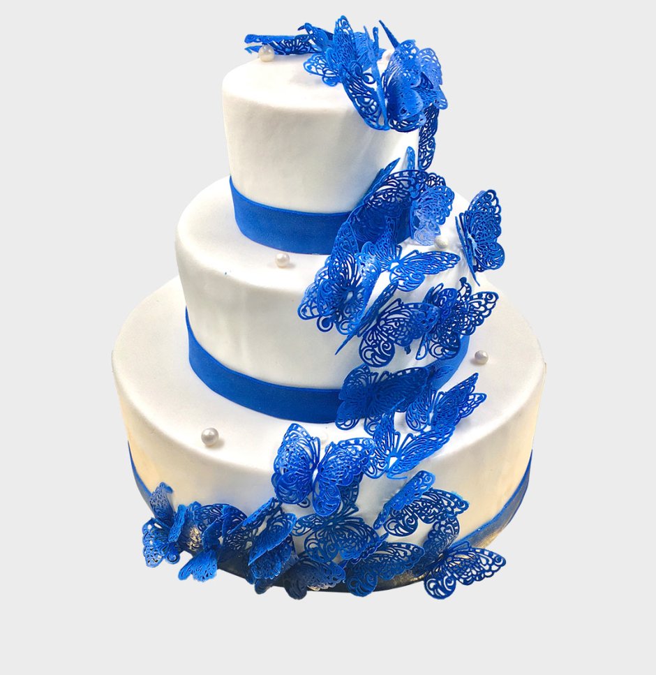 Торт в красно синем цвете