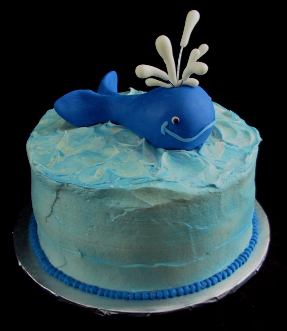 Синий торт для мальчика