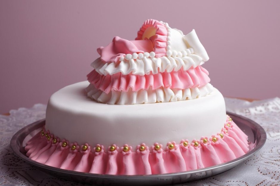 Украшение торта для девочки