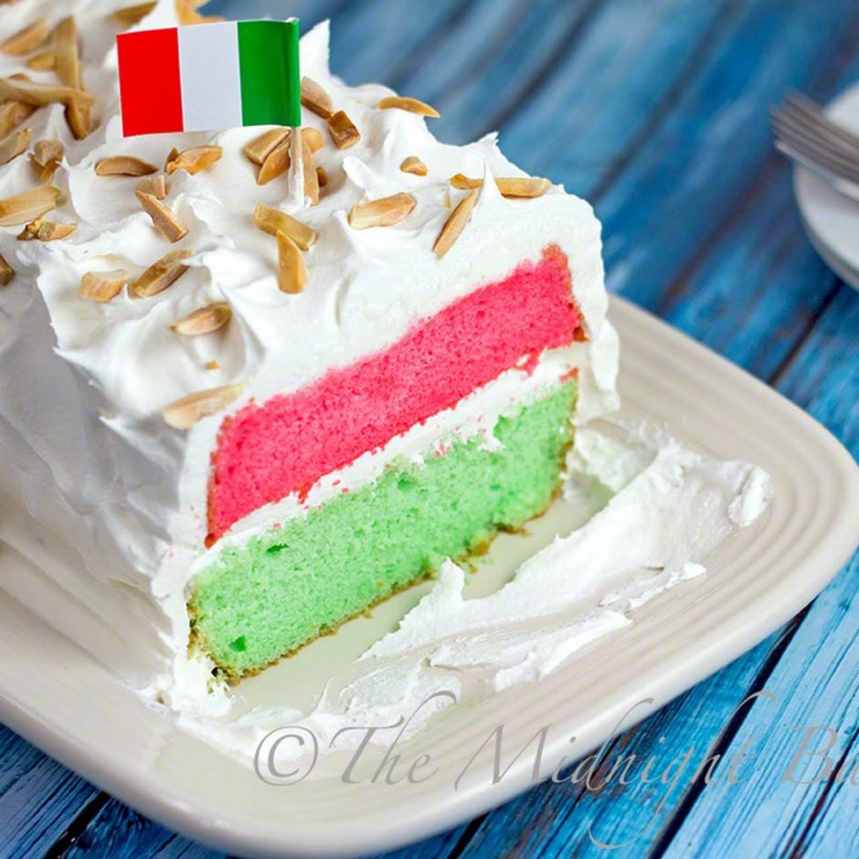 Торт в виде флага Италии