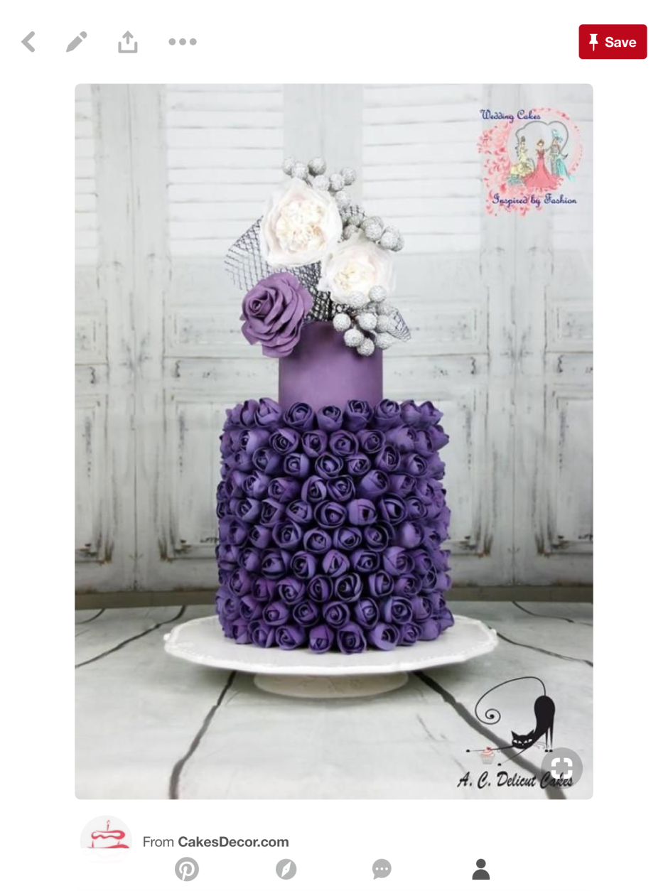 Фиолетовый торт внутри