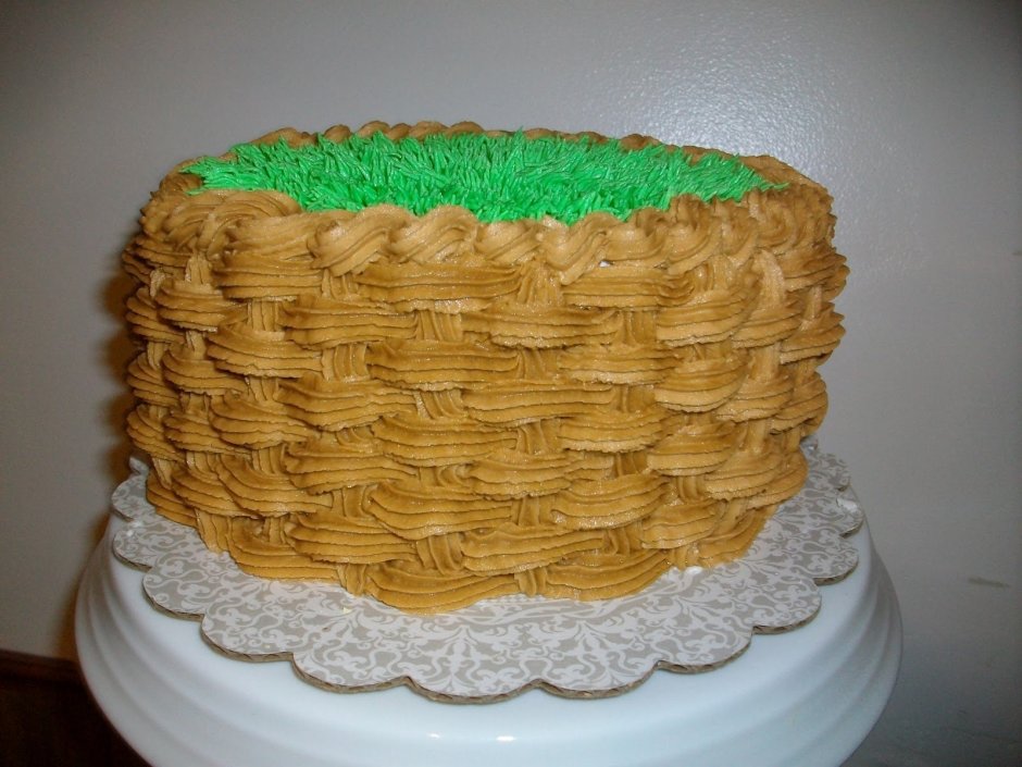 Торт плетеная корзина