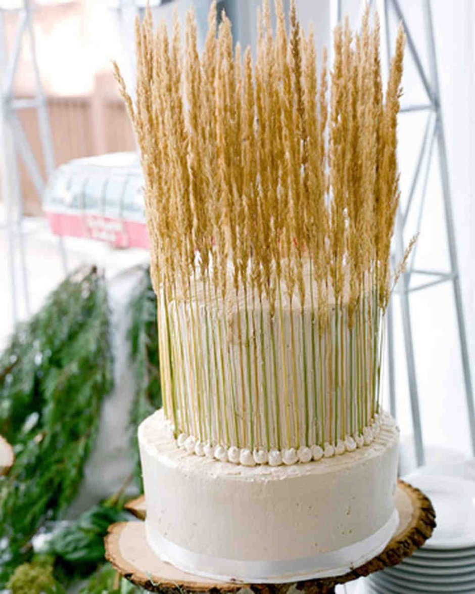 Торт с пшеничными колосками