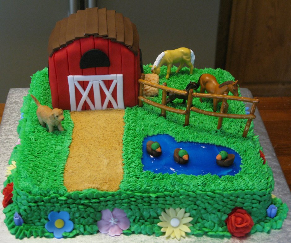 Декор фермера торт