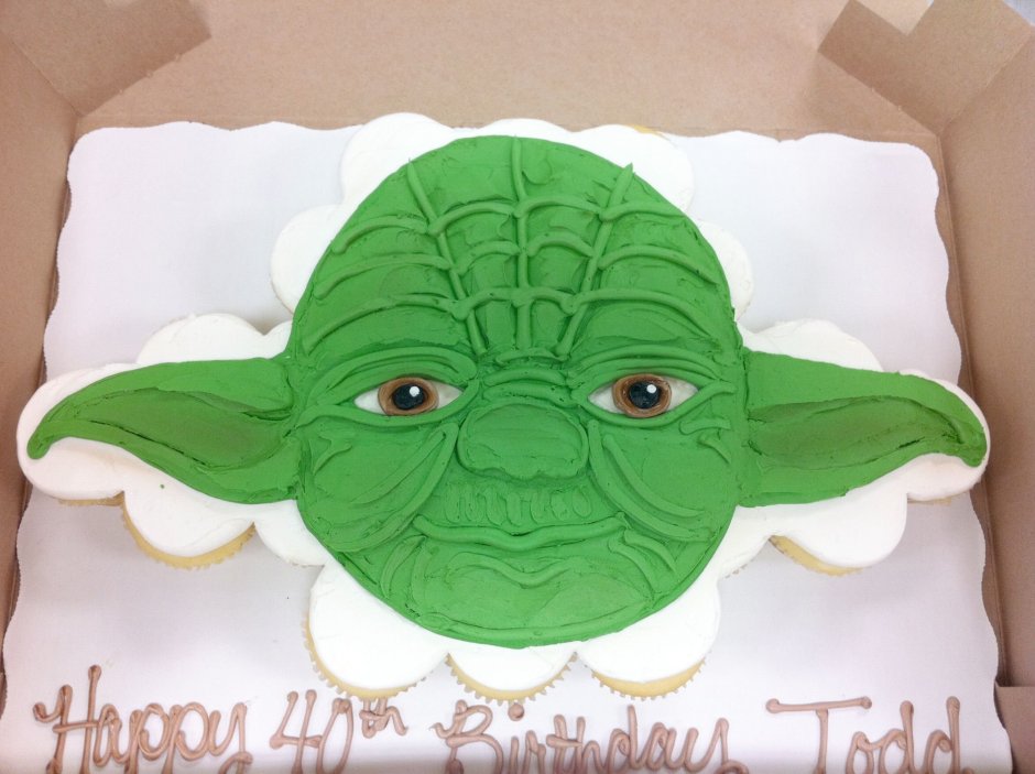 Торт с Baby Yoda 2ух этажный