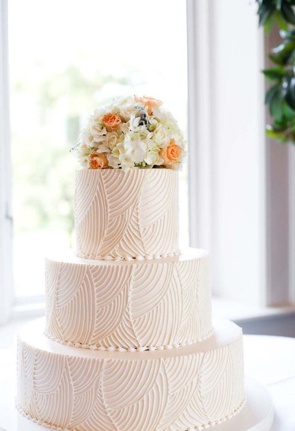 Свадебные торты с фактурами