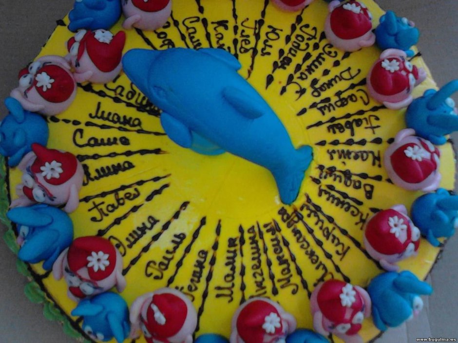 Торт с именами воспитателей и детей