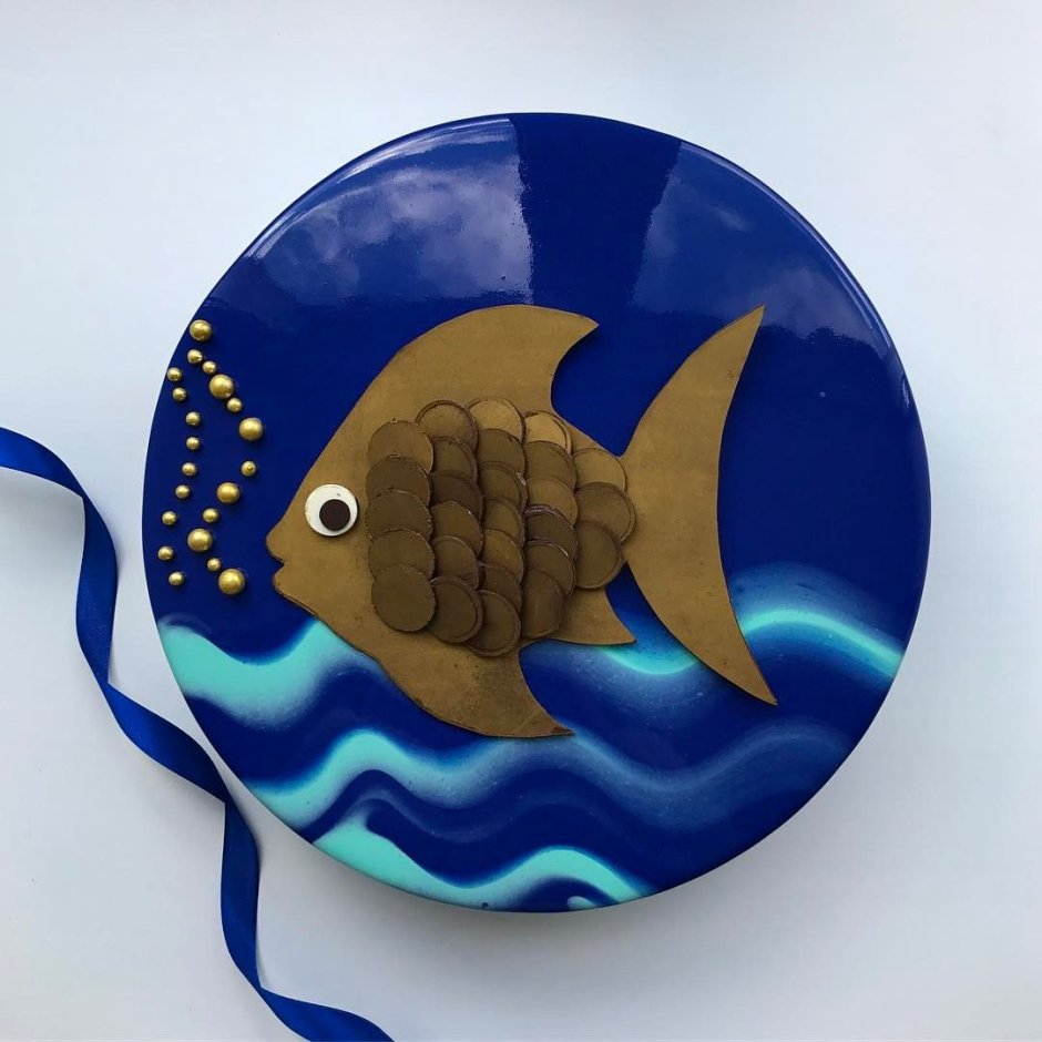 Золотая рыбка из тарелки