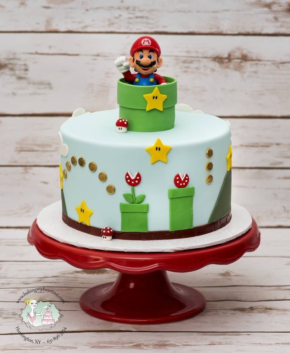 Торт лего Марио для мальчика