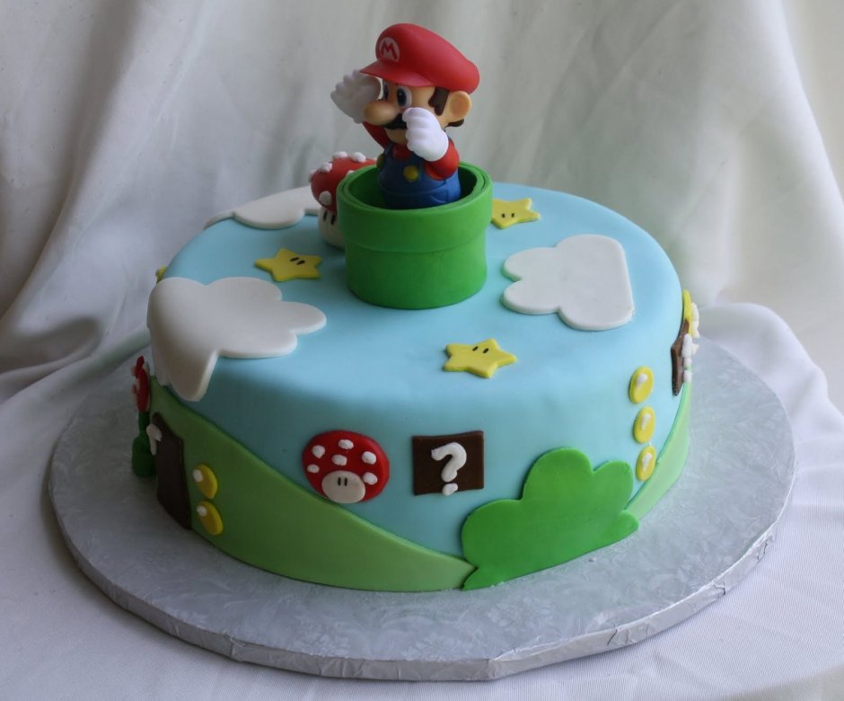 Торт в стиле Марио