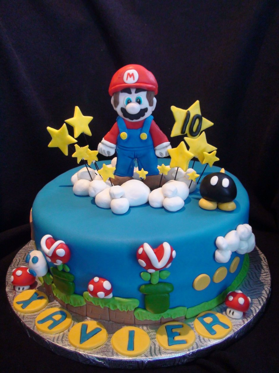 Торт лего Марио