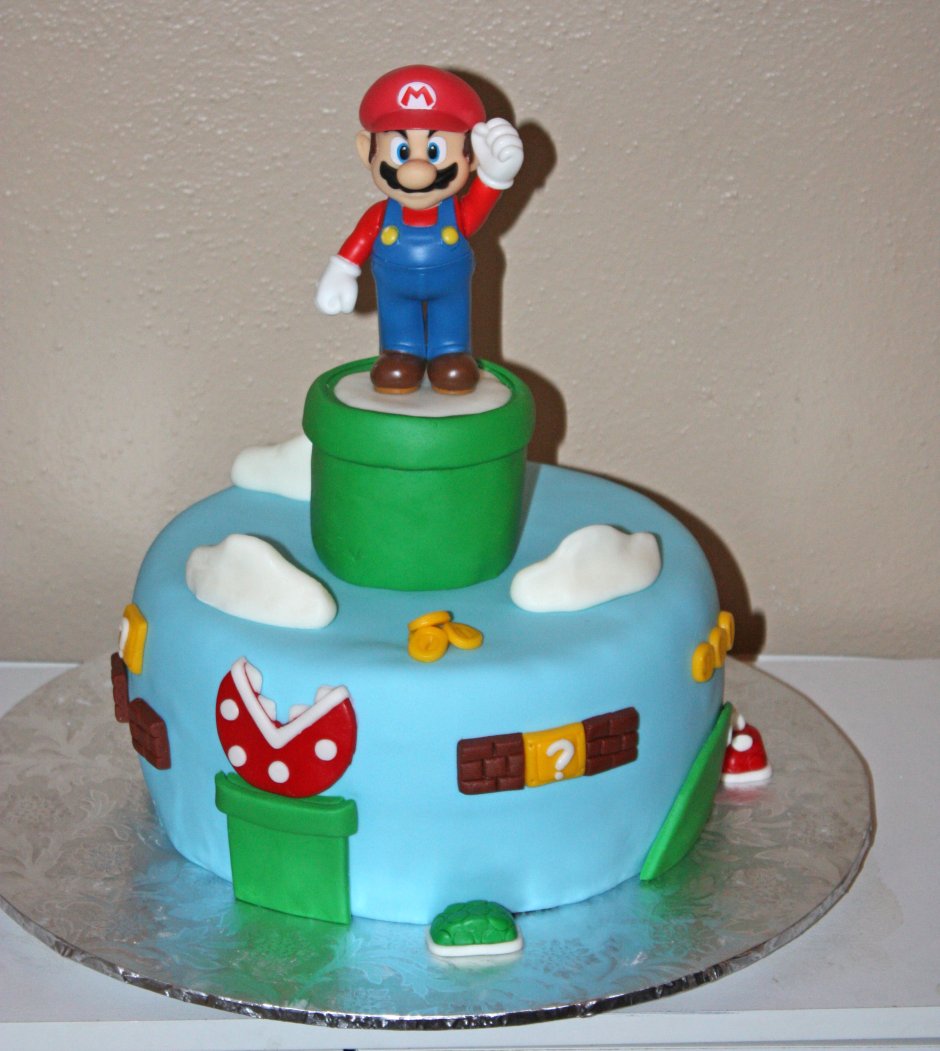Торт лего Марио для мальчика