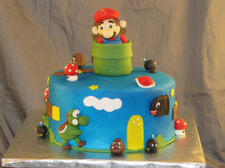 Торт Марио на день рождения