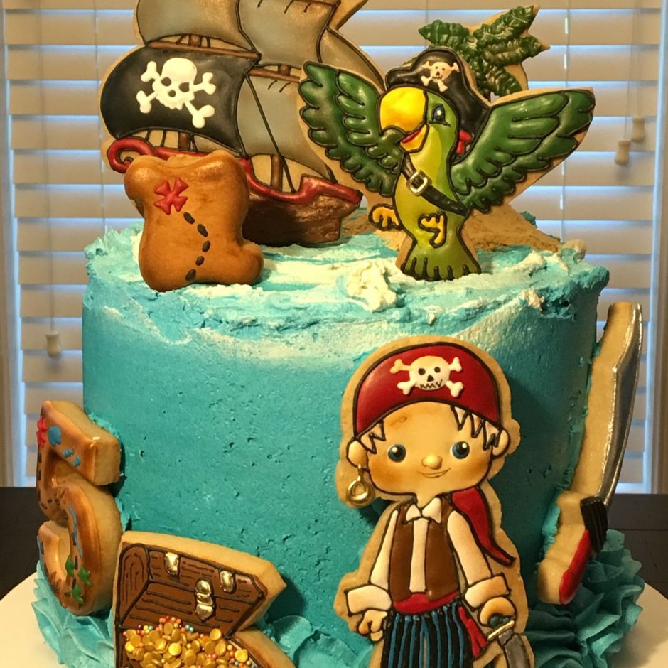 Пиратский торт с пряниками
