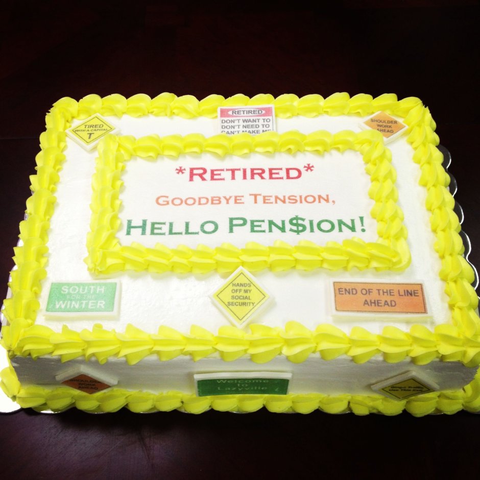 Торт на проводы на пенсию