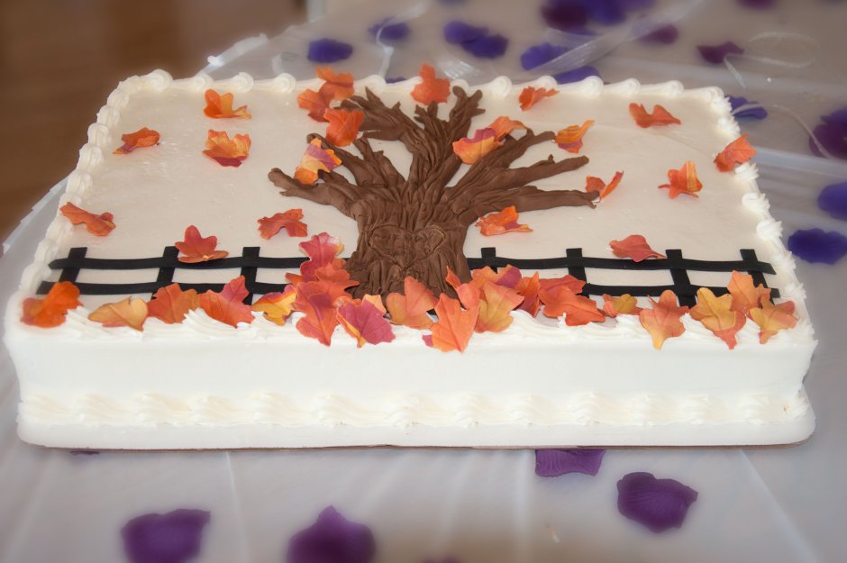 Осенний торт квадратный