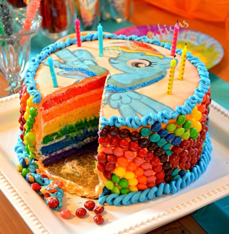 Радужный торт для мальчика 10 лет