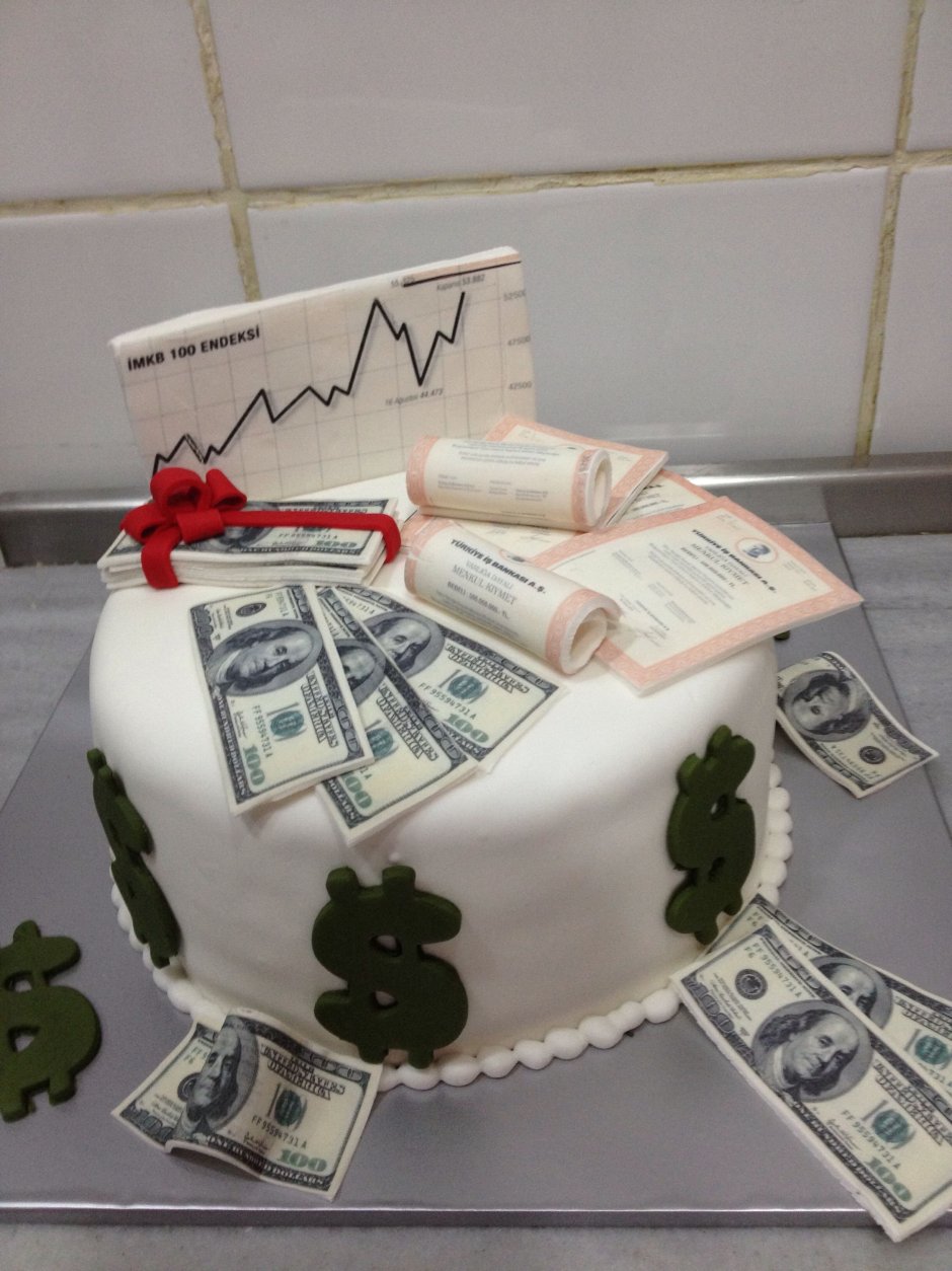 Мужской торт с деньгами