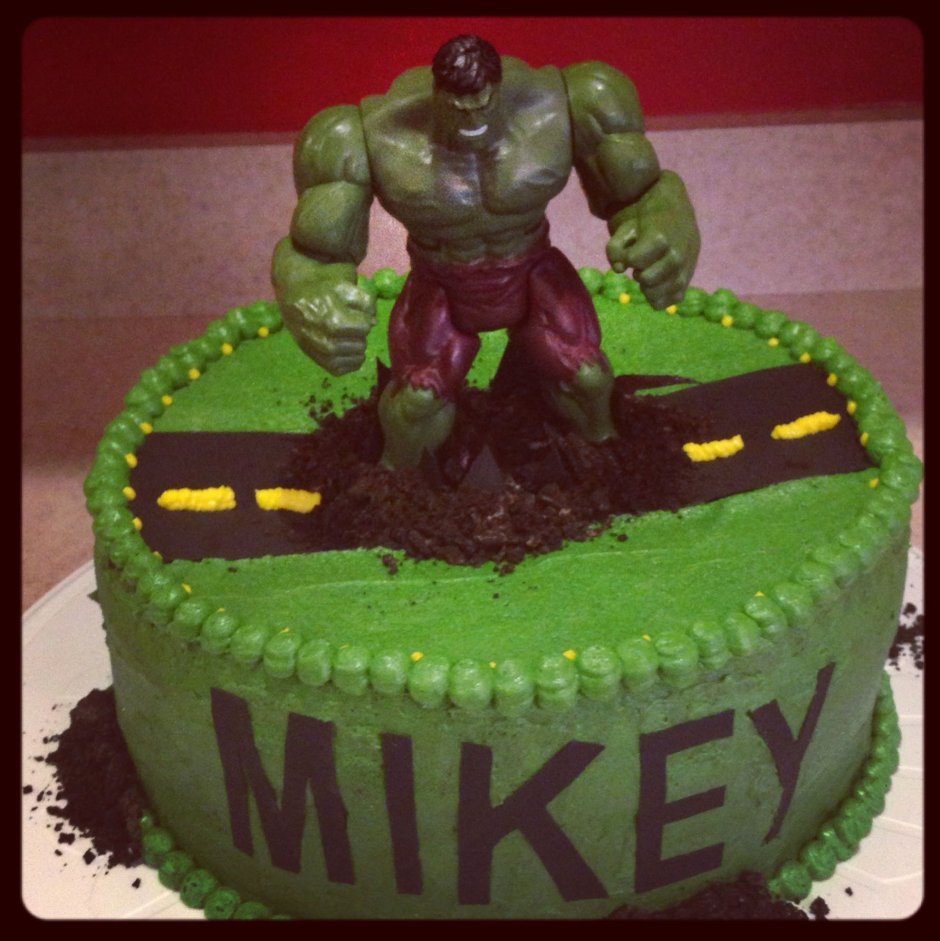 Мстители Халк герои на торт