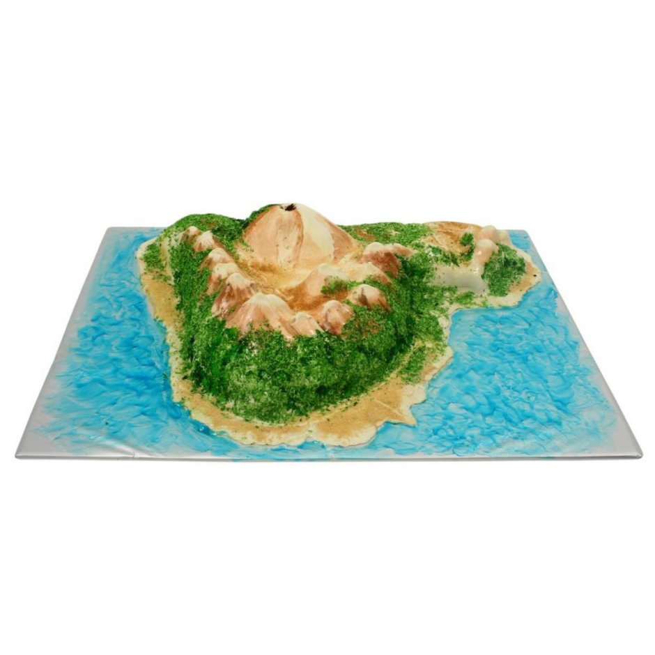 Торт в виде острова в океане