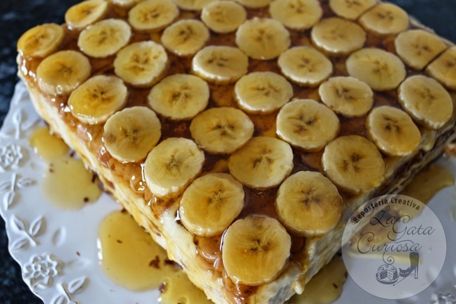 Тортик из печеньев с бананами