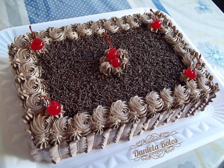 Прямоугольный шоколадный торт