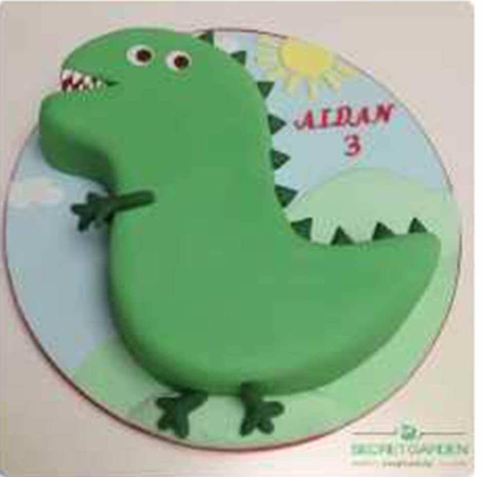Торт с простыми динозавриками