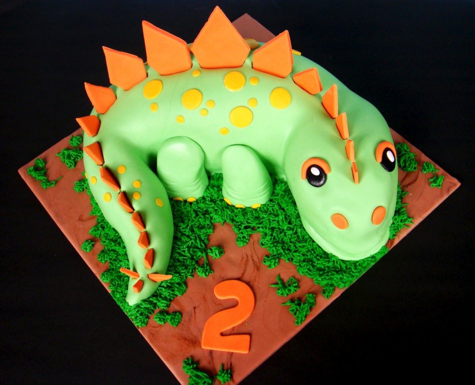 Торт в виде динозавра