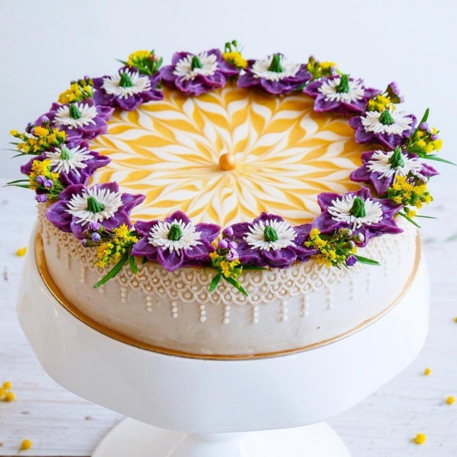 Дизайн весеннего торта