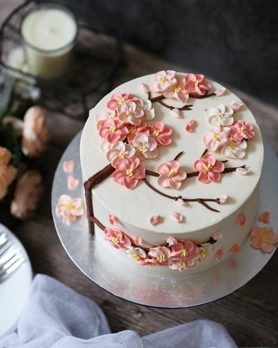 Декор торта Весна