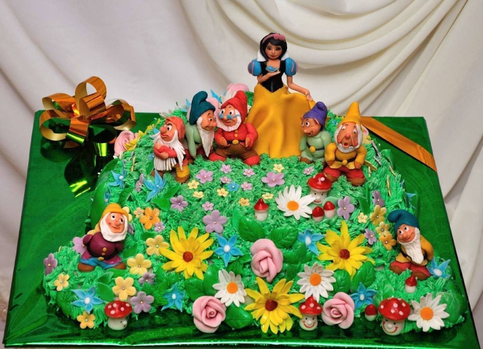 Детский торт Белоснежка и семь гномов