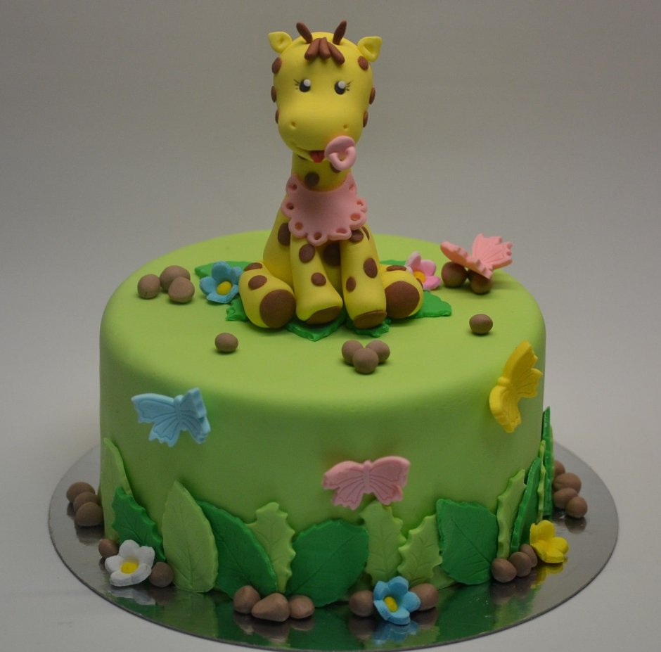 Торт с жирафами для девочки