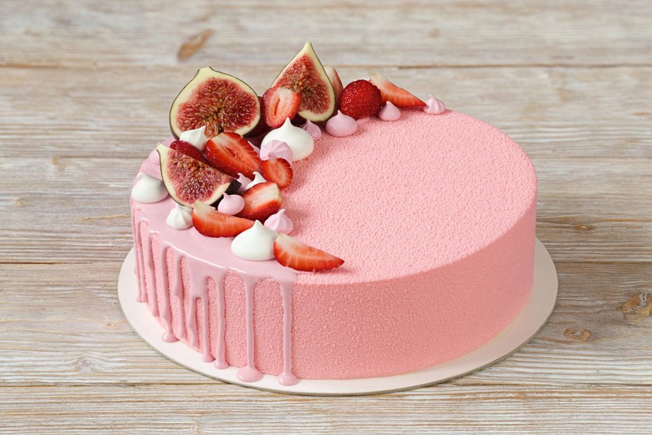 Розовый велюровый торт