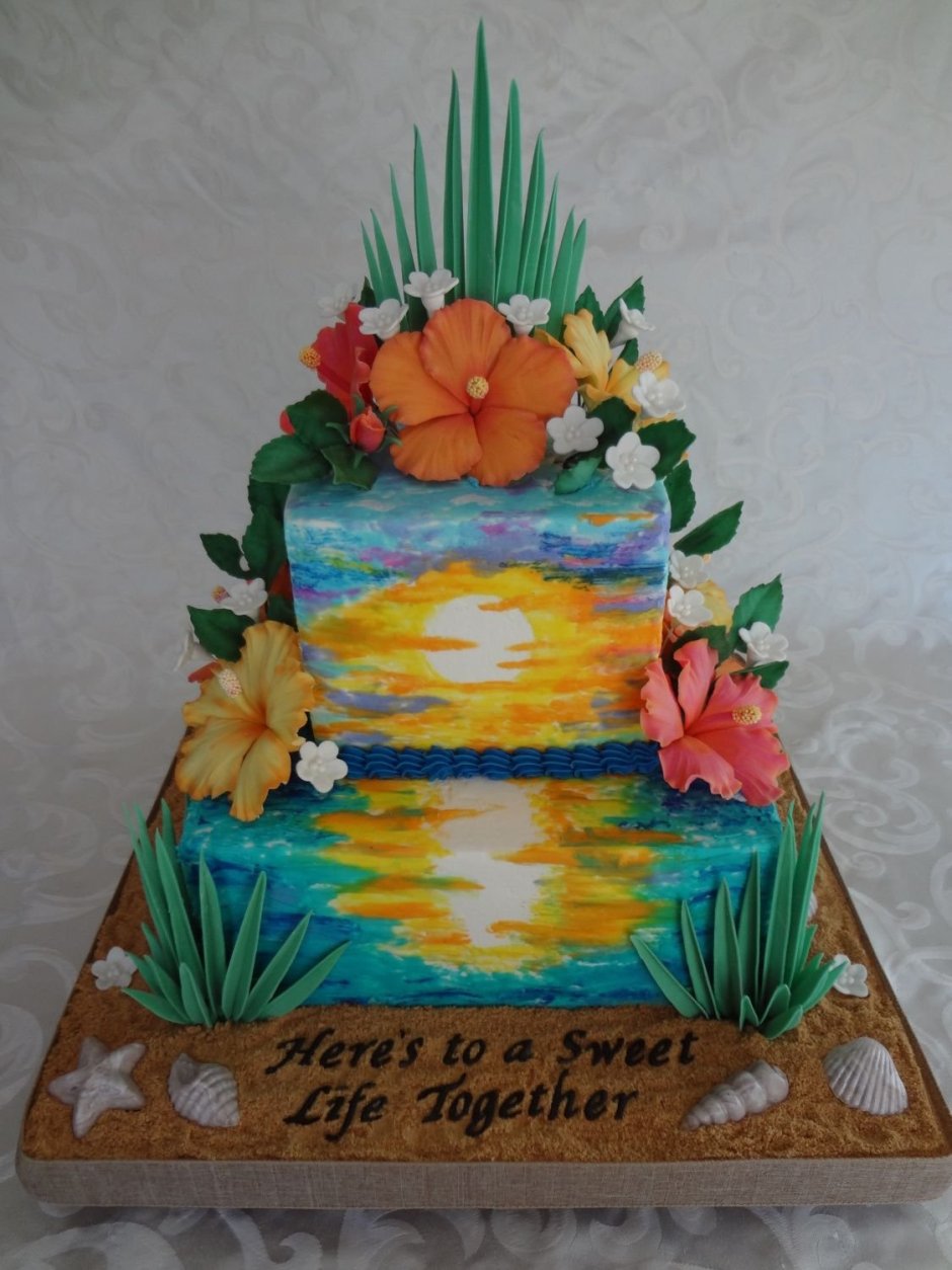 Торт в гавайском стиле для детей
