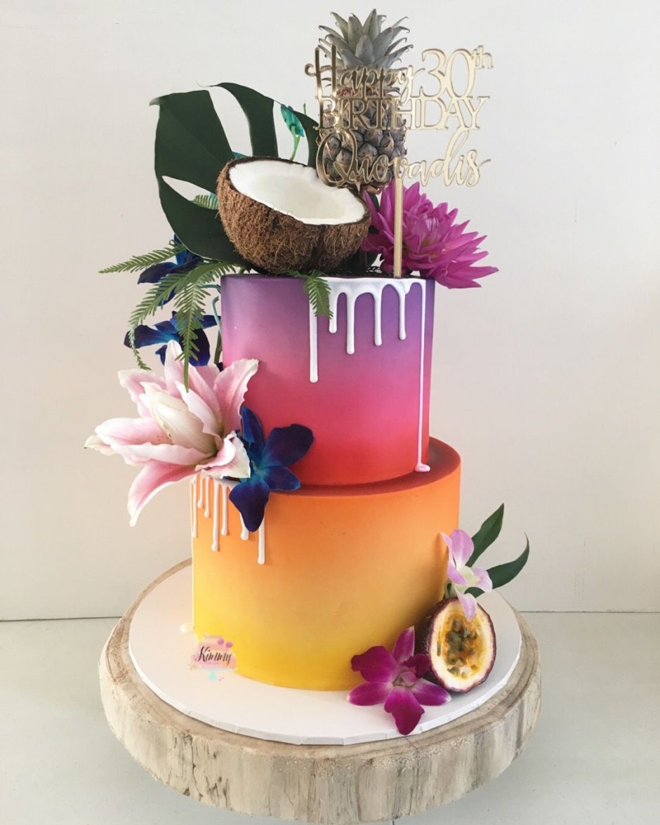 Свадебный торт в гавайском стиле