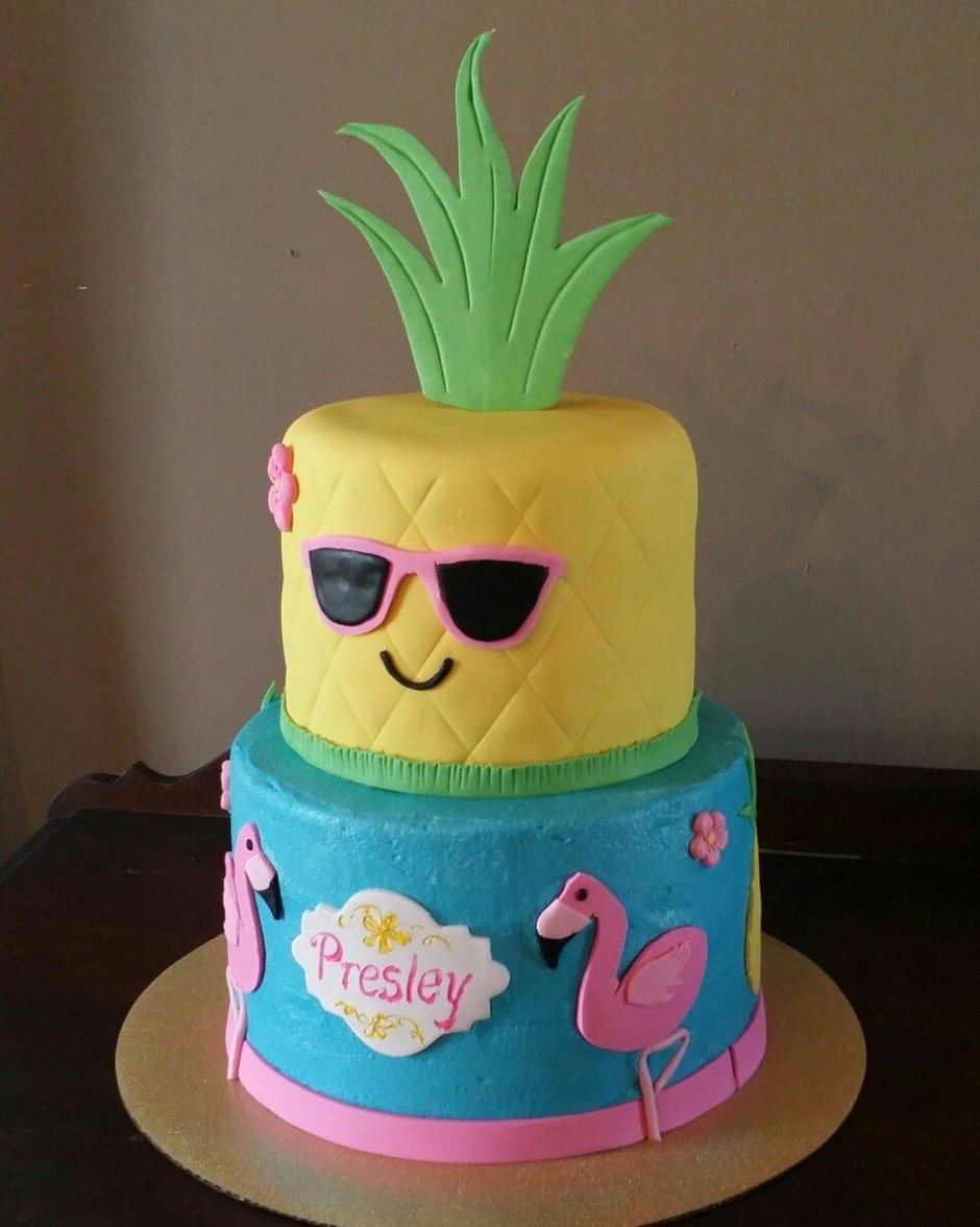 Торт Гавайская вечеринка для детей